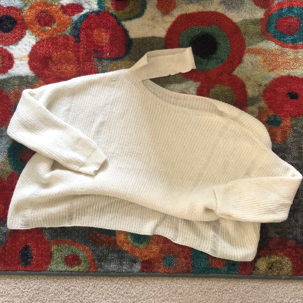 Crop Top Sweater with Neck Detail